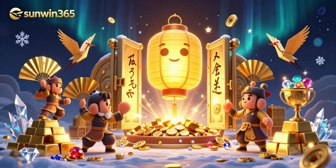 Experience the excitement of games at sunwin365 with dynamic golden treasures and vibrant characters.