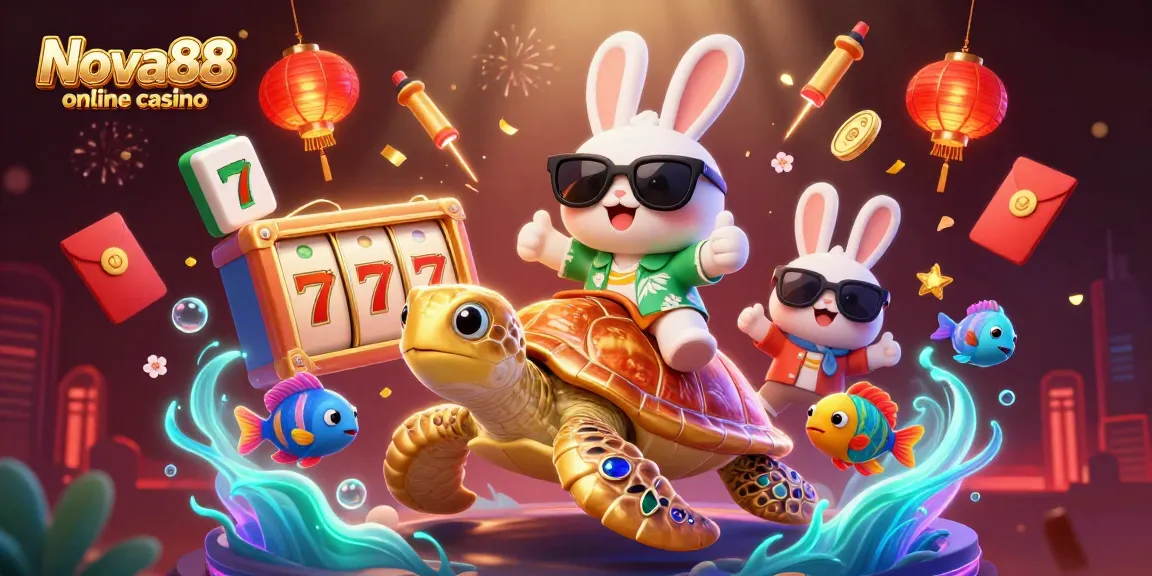 Engage with thrilling gameplay at Nova88 online casino featuring lucky characters and vibrant game elements.