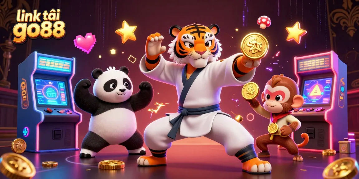 Engage with exciting casino action using link tải go88 featuring kung fu tiger and gaming elements.