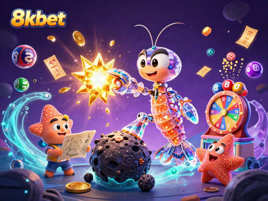 Experience thrilling jackpots with 8xbet's vibrant casino scene filled with prize elements.