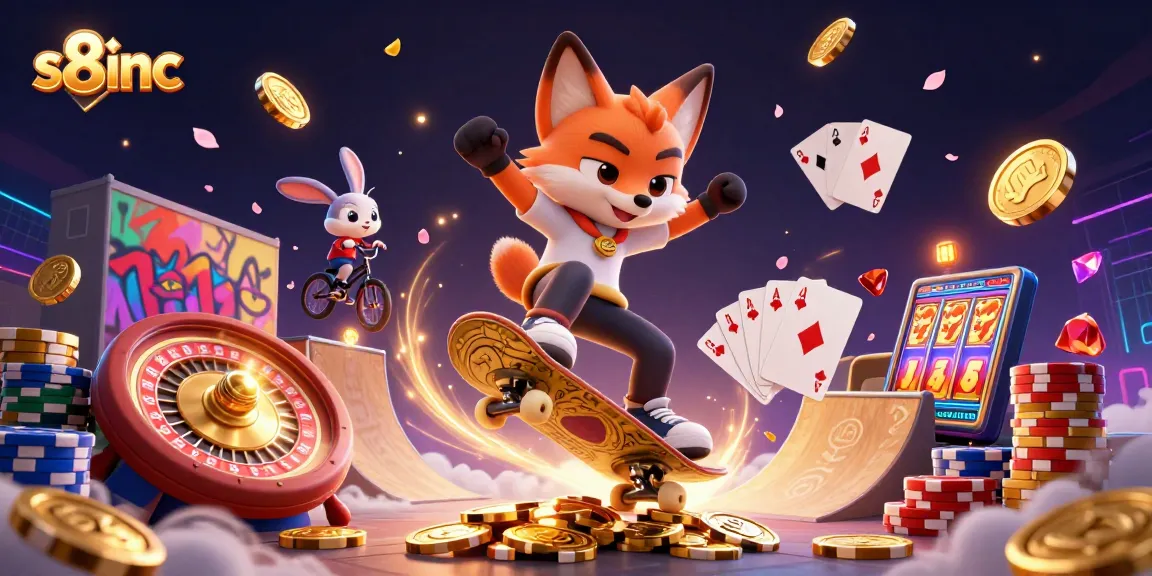 Experience the excitement of winning at s8inc with vibrant casino elements and dynamic gaming visuals.