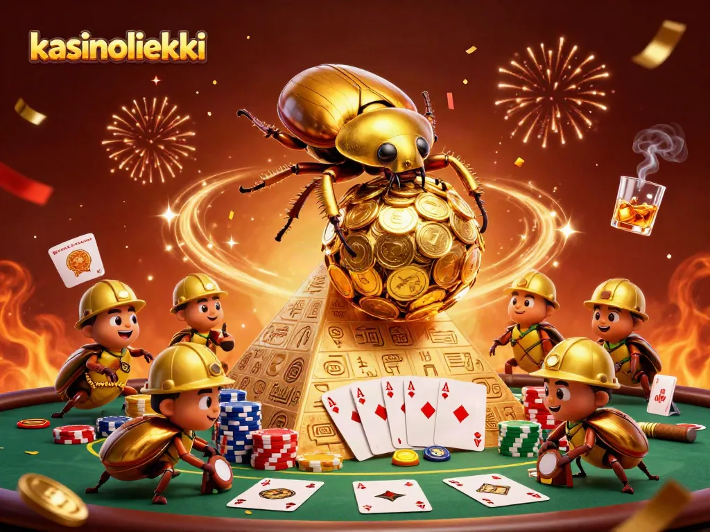 Kasinoliekki tarjoaa jännittävän casino-tunnelman, jossa kultainen kovakuoriainen pyörittää kolikkopalloa!
