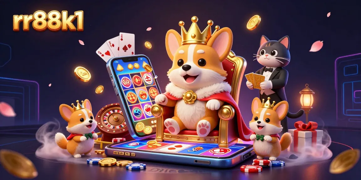 Experience thrilling gaming action at rr88k1 with royal corgis, vibrant slot games, and golden rewards.