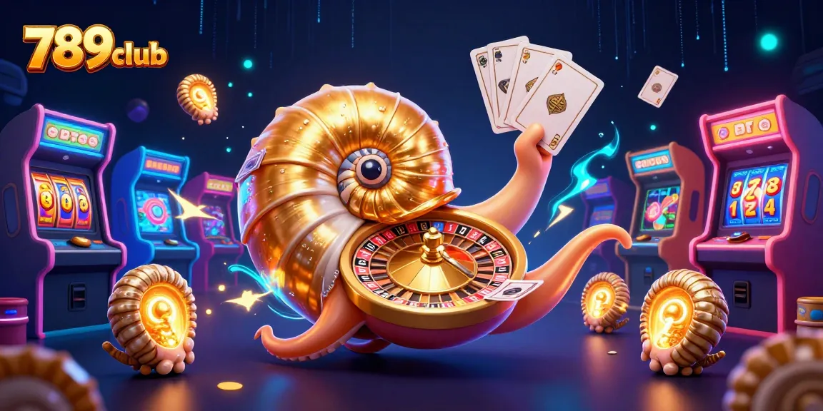 Engage in thrilling gameplay at 789club featuring a vibrant 3D casino illustration with unique gaming elements.
