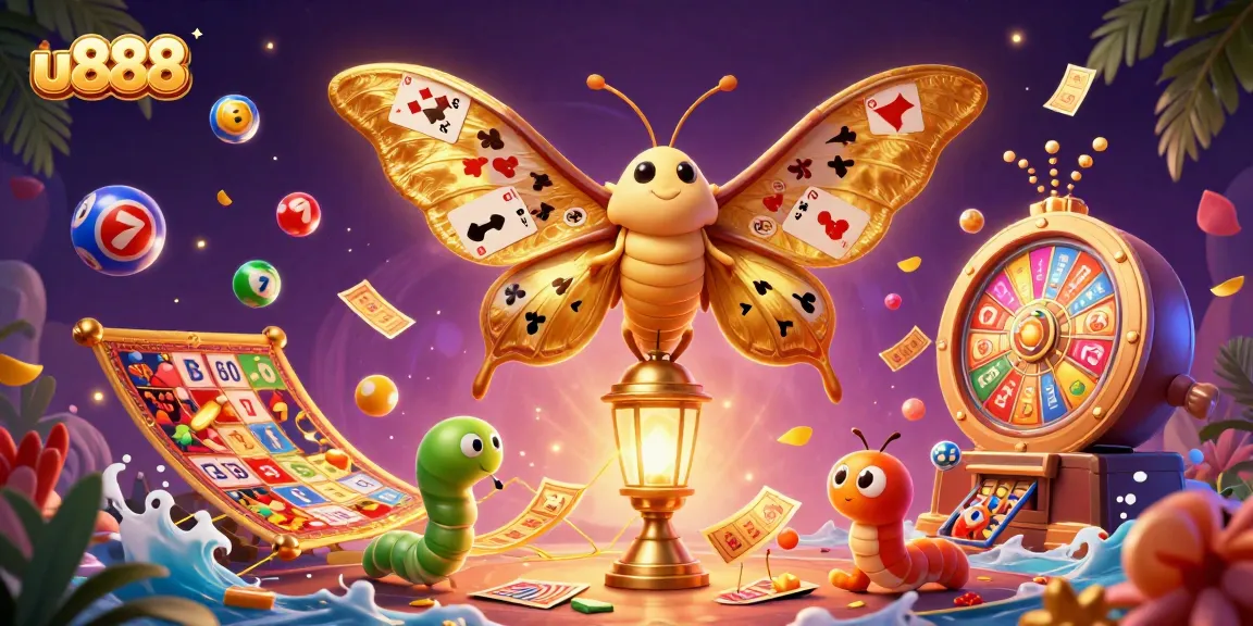 Exciting u888 gaming scene featuring a colorful explosion of casino elements and characters.