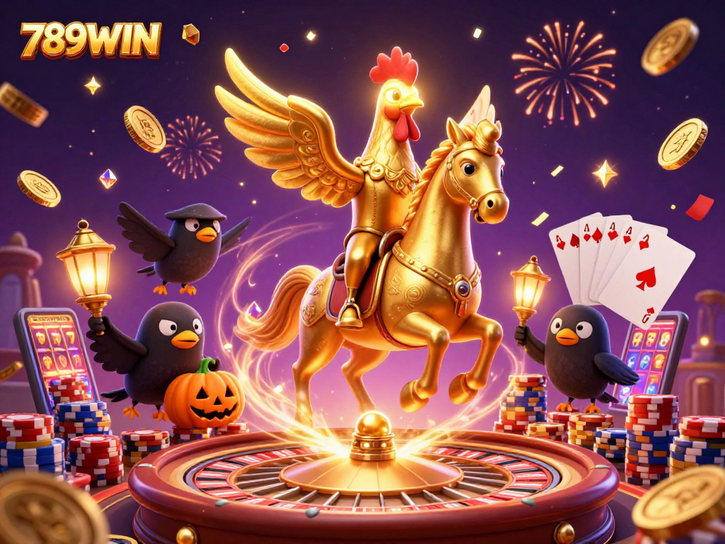 Experience thrilling gaming adventures at 789WIN with a dynamic casino scene full of excitement and winnings.