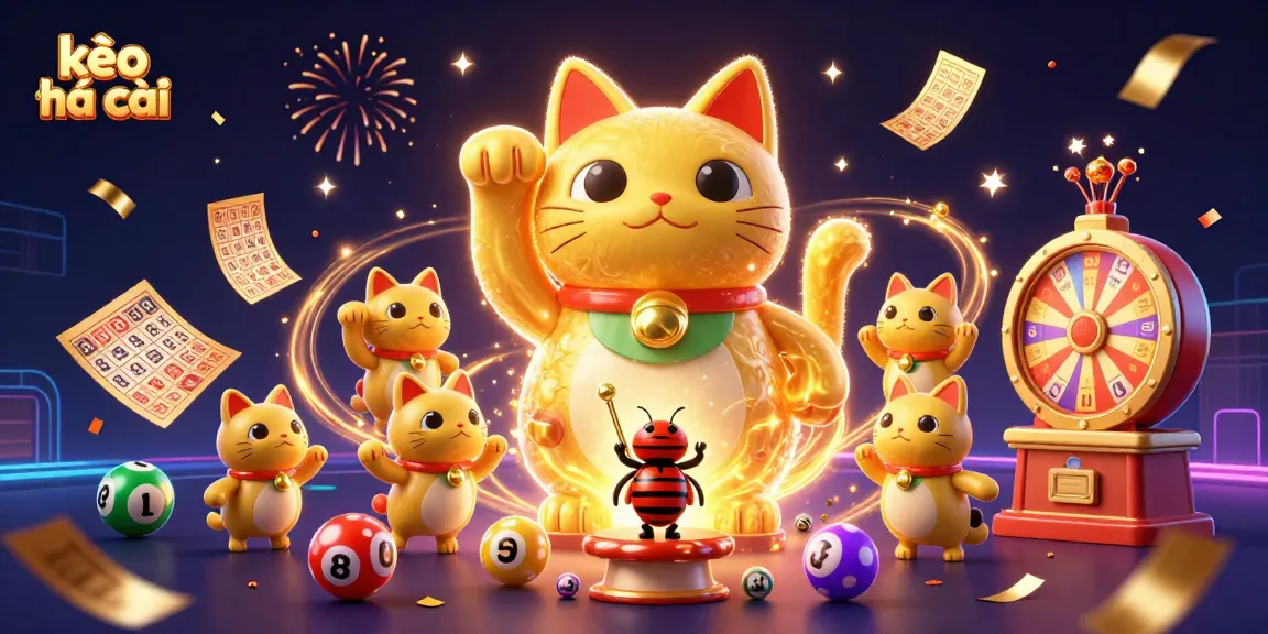 Engage with kèo nhà cái through a vibrant illustration of golden fireflies and casino elements.