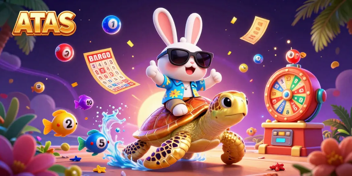 Play exciting games at ATAS, where dynamic lottery actions and vibrant prizes await in a colorful casino atmosphere.