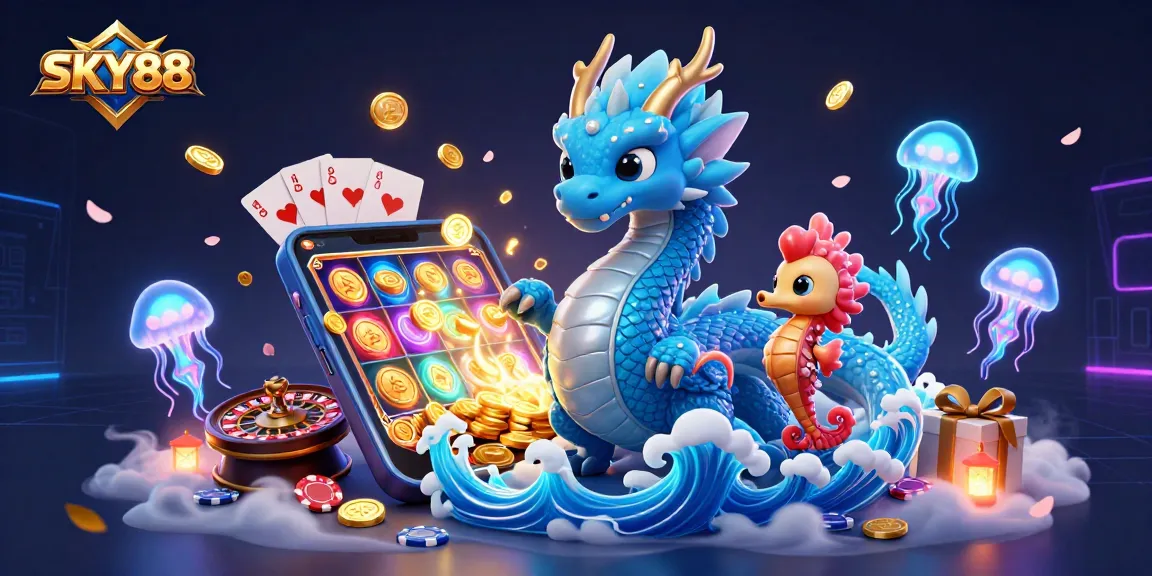 Experience the vibrant world of SKY88 with captivating dragons and epic slot action!