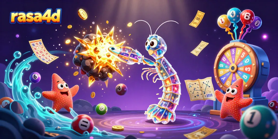 Permainan rasikan rasa4d, bola lotere berwarna-warni yang meluncur, semarak kasino dalam ilustrasi 3D