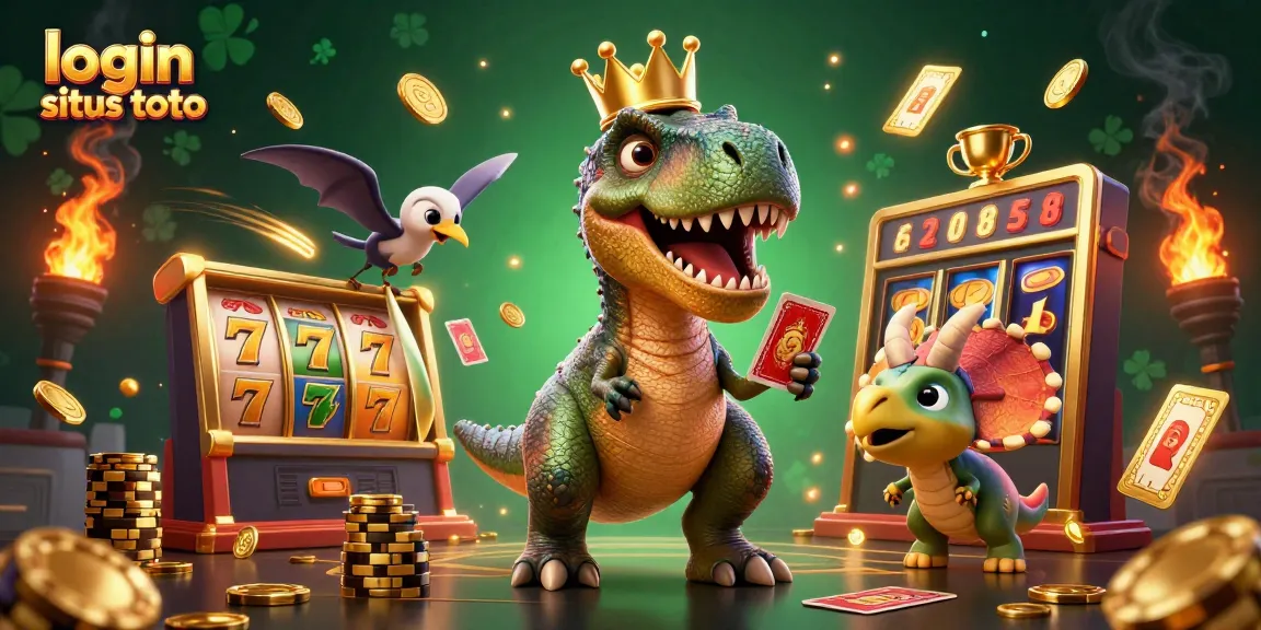 Experience seamless login situs toto and effortless gameplay with our dynamic casino scene featuring fun characters.